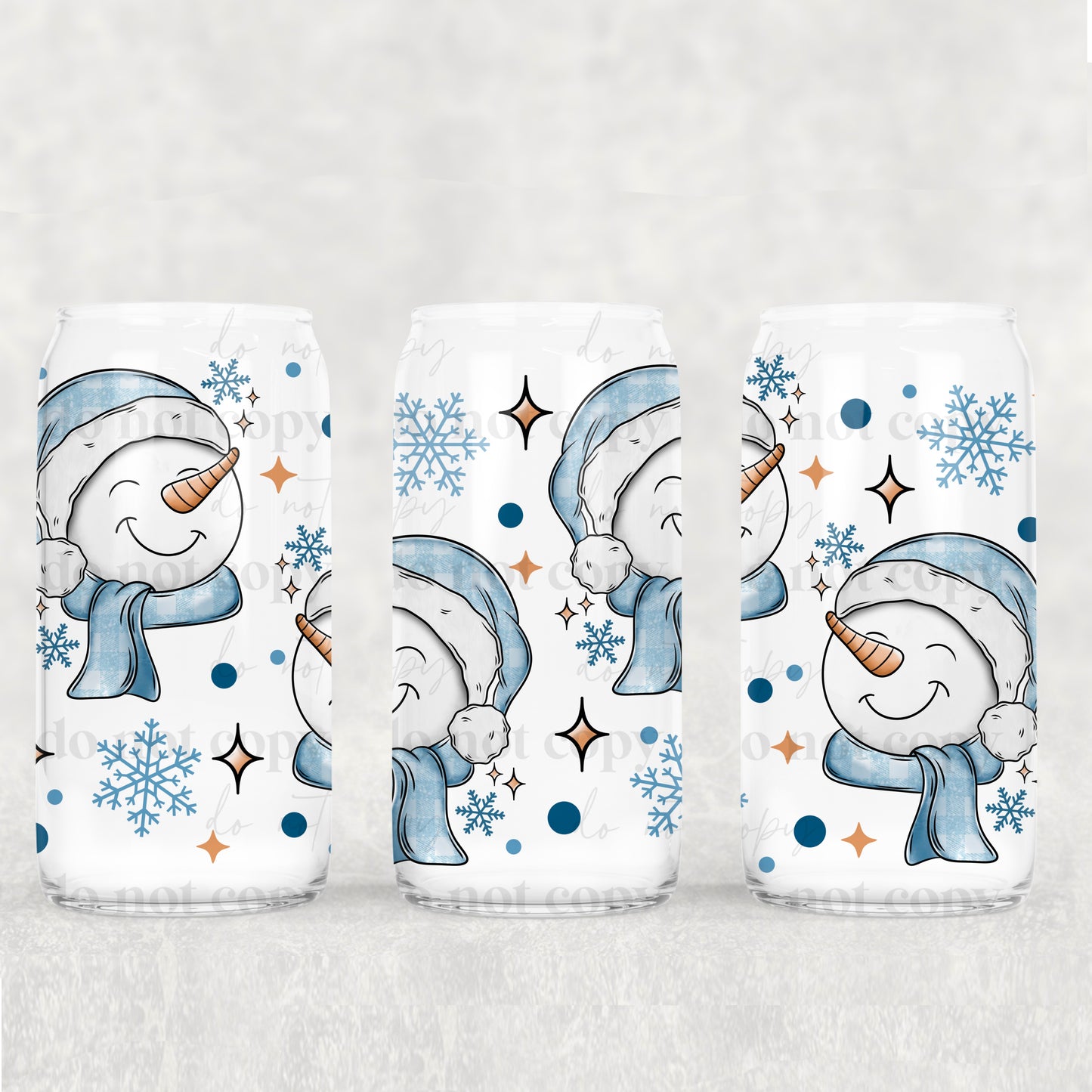 L236 Blue Snowmen