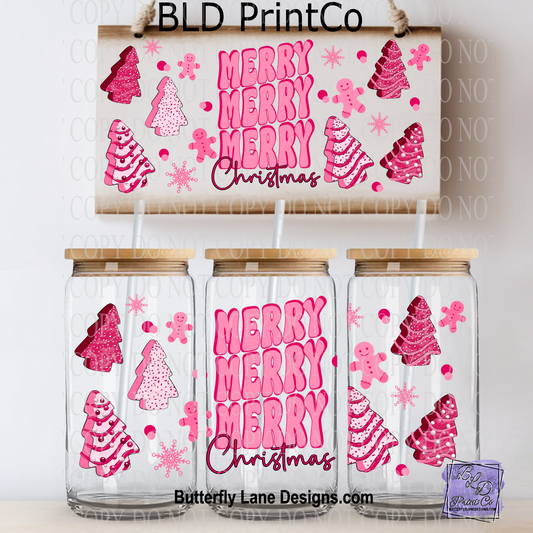 L616 Merry Merry Pink tree Christmas