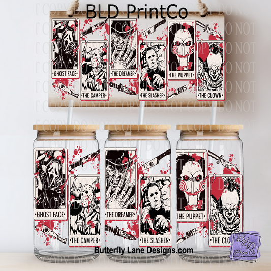 L645 Tarot card scary movie cards