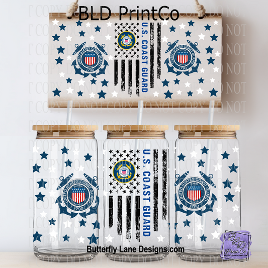 L657 US Coast Guard 4- White stars