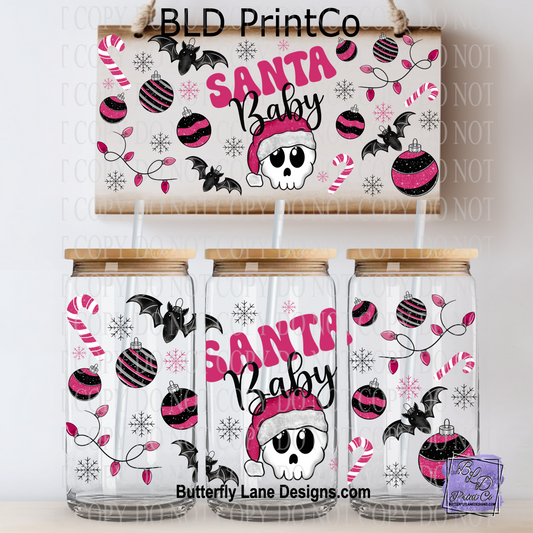 L659 Santa Baby-Pink Goth
