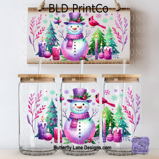 L726 Pastel winter snowmen