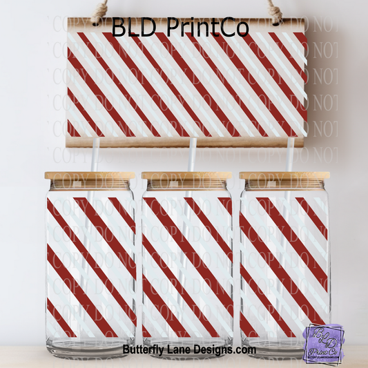 L744 Candy Cane stripes -red