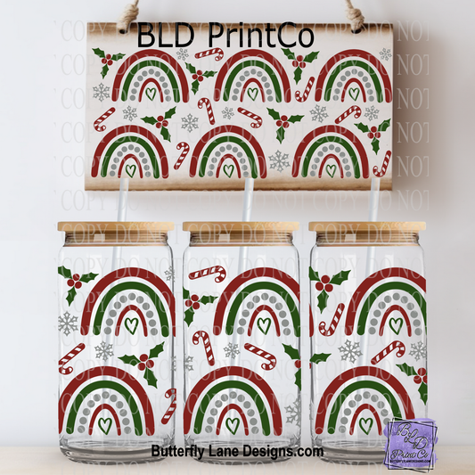 L749 Boho Christmas rainbows