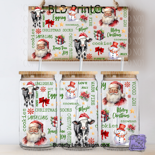 L781 Country Christmas subway tile style