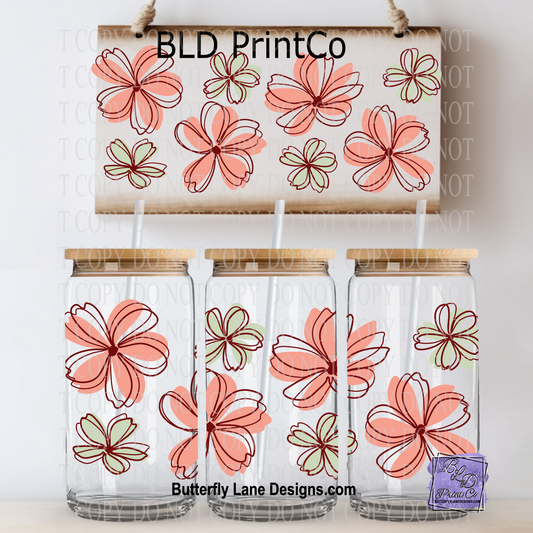 L827 Retro style florals