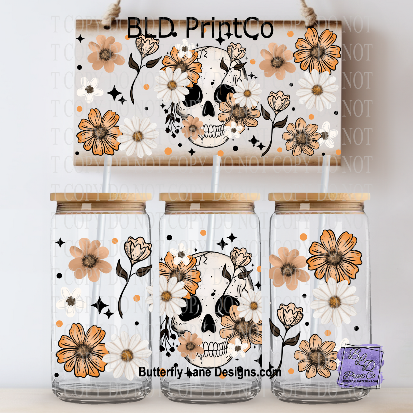 L860 Orange Floral, Skellie