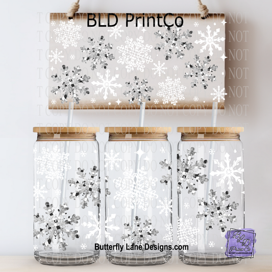 L869 Snowflakes- Checkered