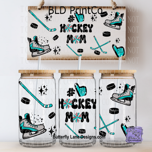 L910 Hockey mom with flowers