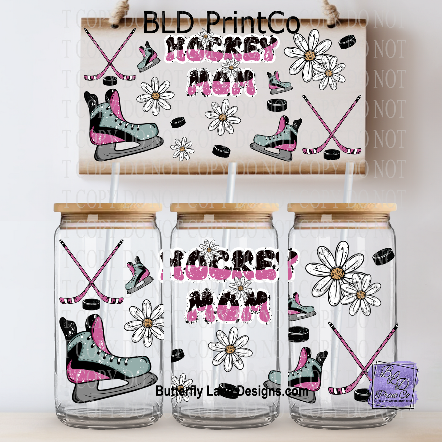 L915 Hockey mom Pink-no accents