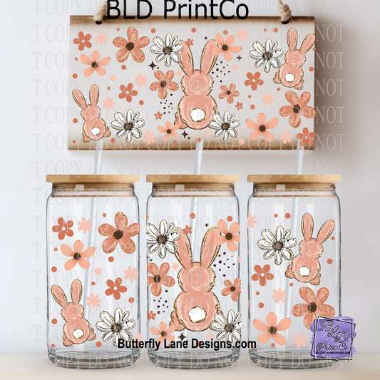 L942 Blush Floral Spring Bunny