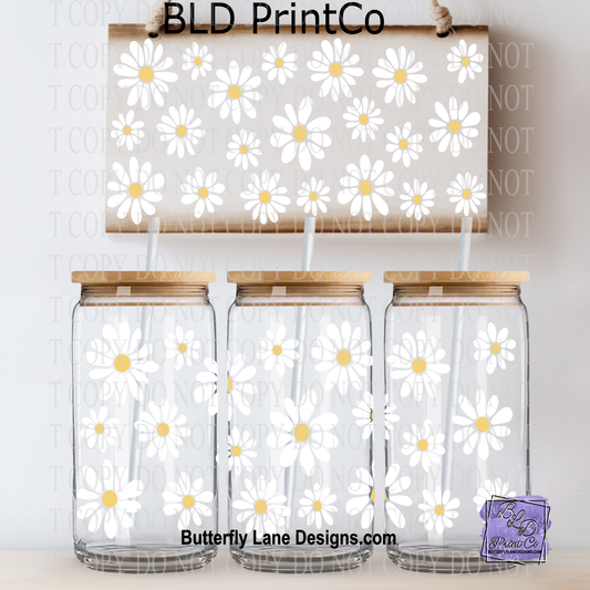 L957 Simple white daisies