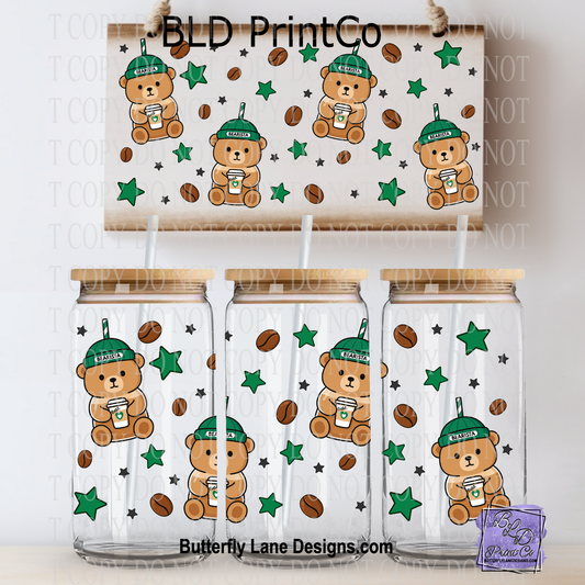 Coffee Bearista | Kawaii Bears & Green Stars | L963