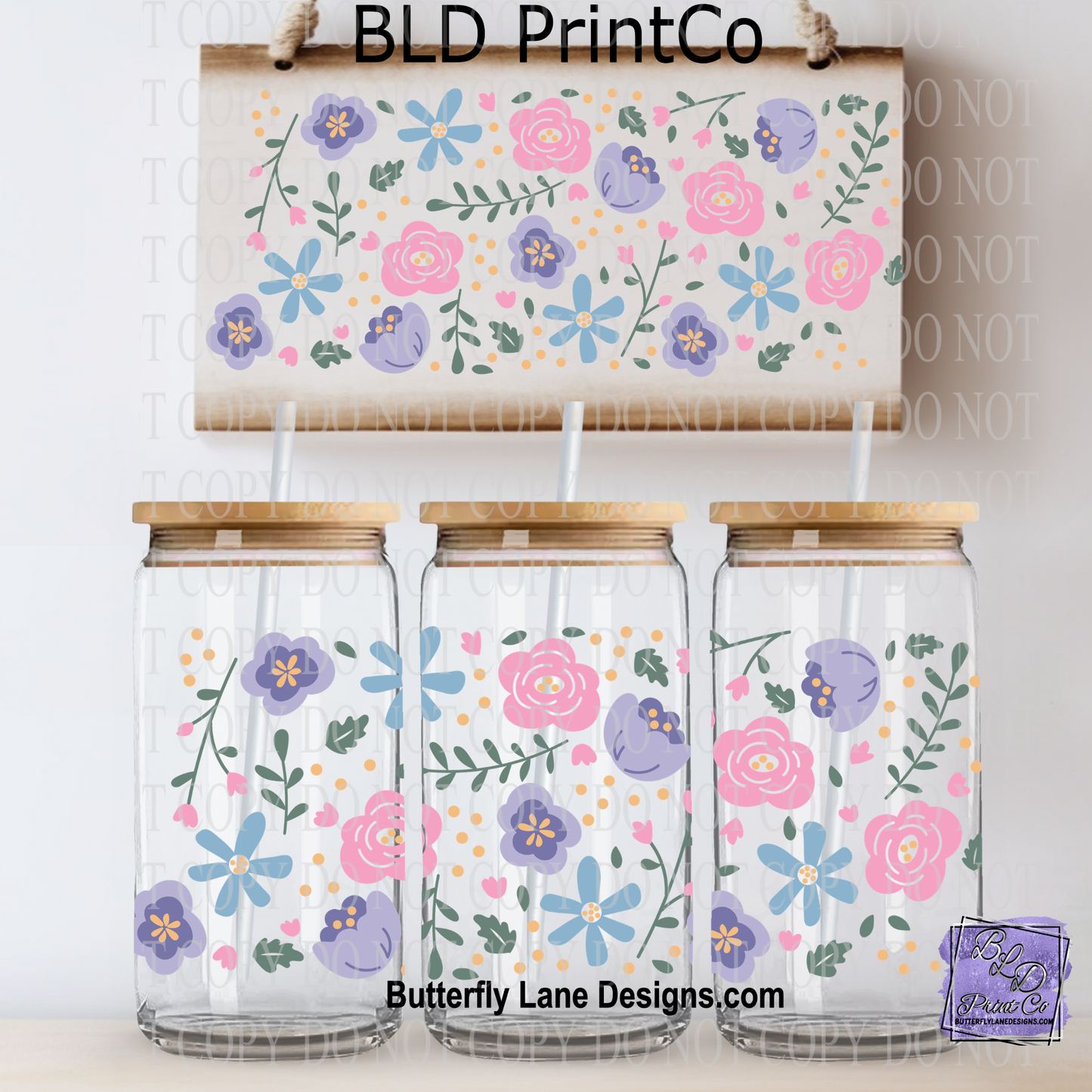 Pastel Floral Bouquet | Pink Purple & Blue Spring Flowers | L989