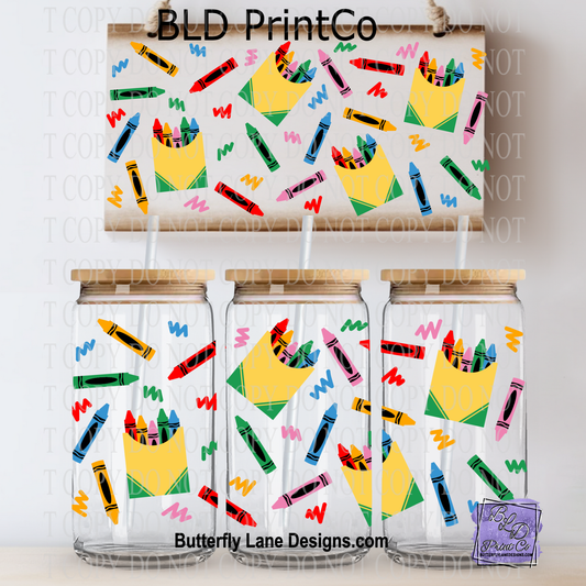 Colorful Crayon Box | Primary Color School Supplies | L993