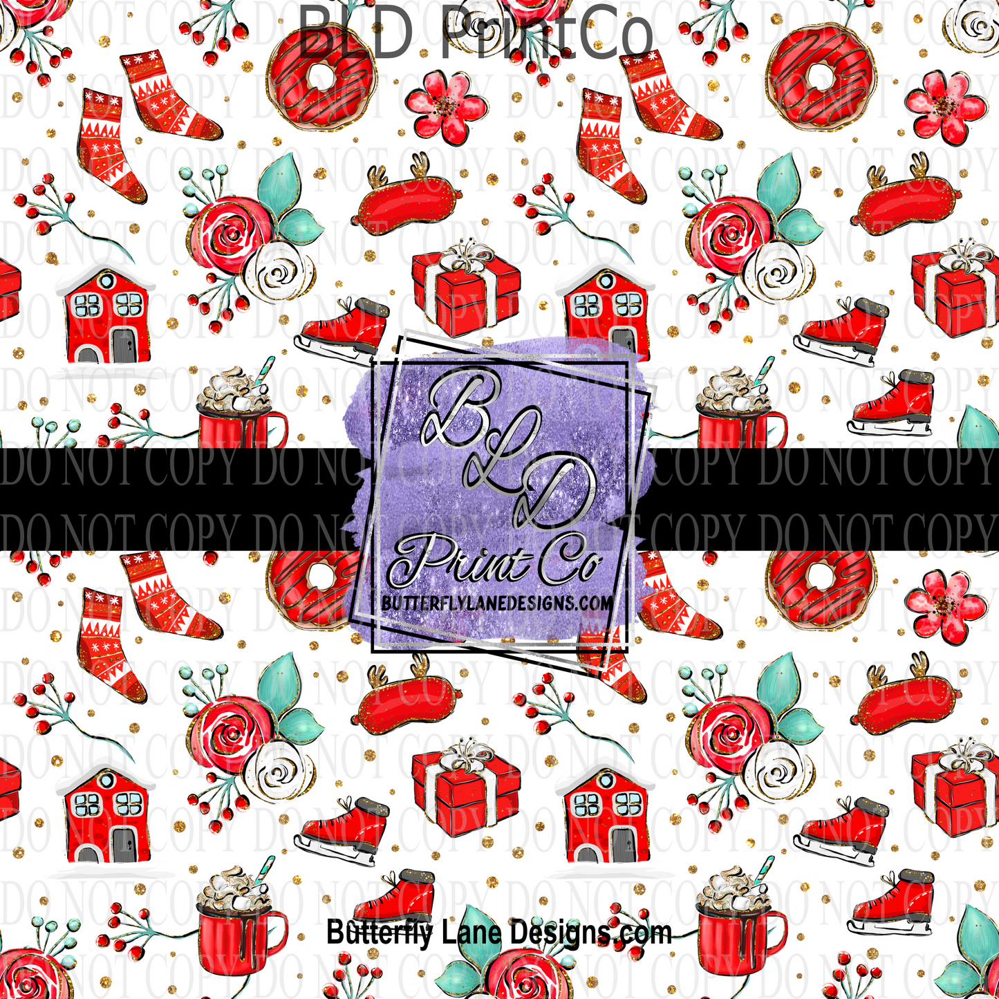 Let's Get Festive- Red Elements  -PV 748 Patterned Vinyl