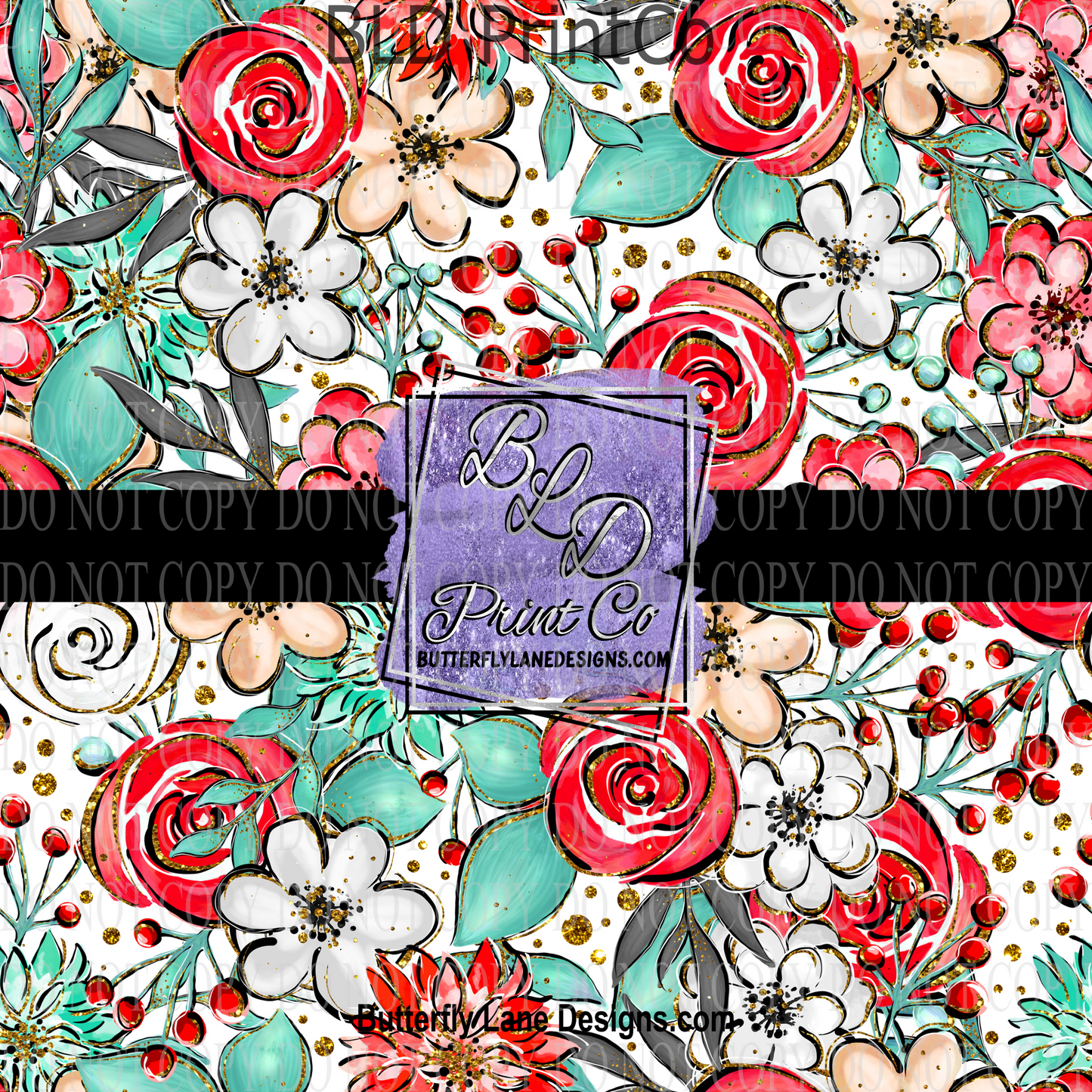 Let's Get Festive Florals PV 745    Patterned Vinyl