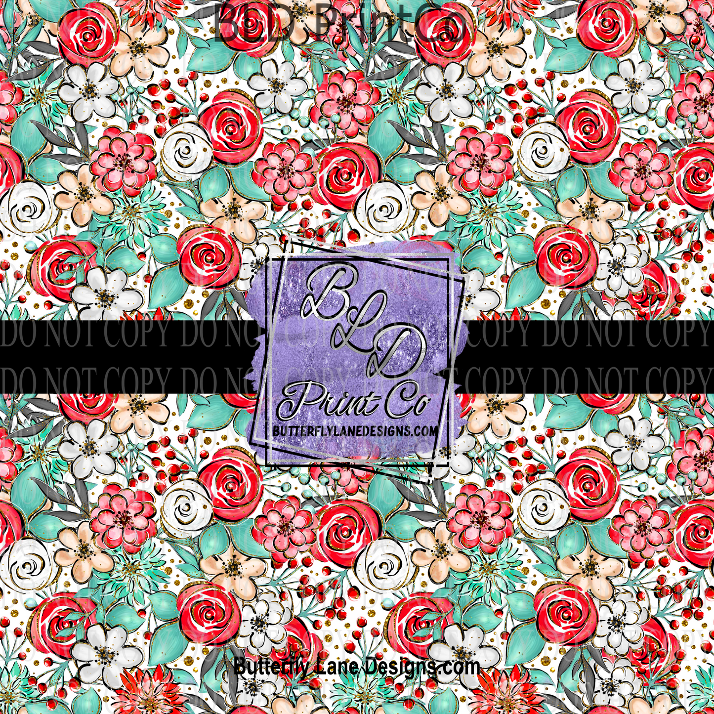 Let's Get Festive Florals PV 745    Patterned Vinyl