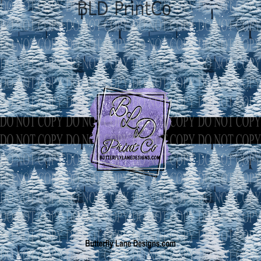Light Blue Winter Pines   PV 851   Patterned Vinyl
