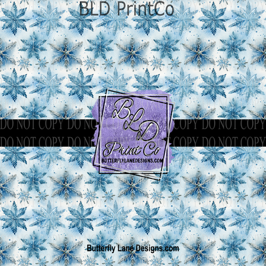 Light Blue Winter snowflakes   PV 852   Patterned Vinyl
