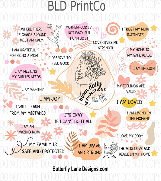 Mom-Daily affirmations: Tumbler wrap