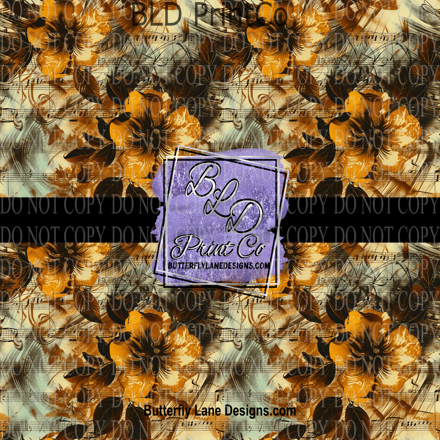 Music Sheet Florals PV 1079 ::  Patterned Vinyl