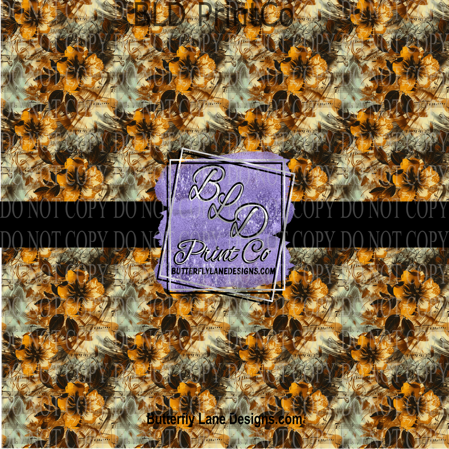 Music Sheet Florals PV 1079 ::  Patterned Vinyl