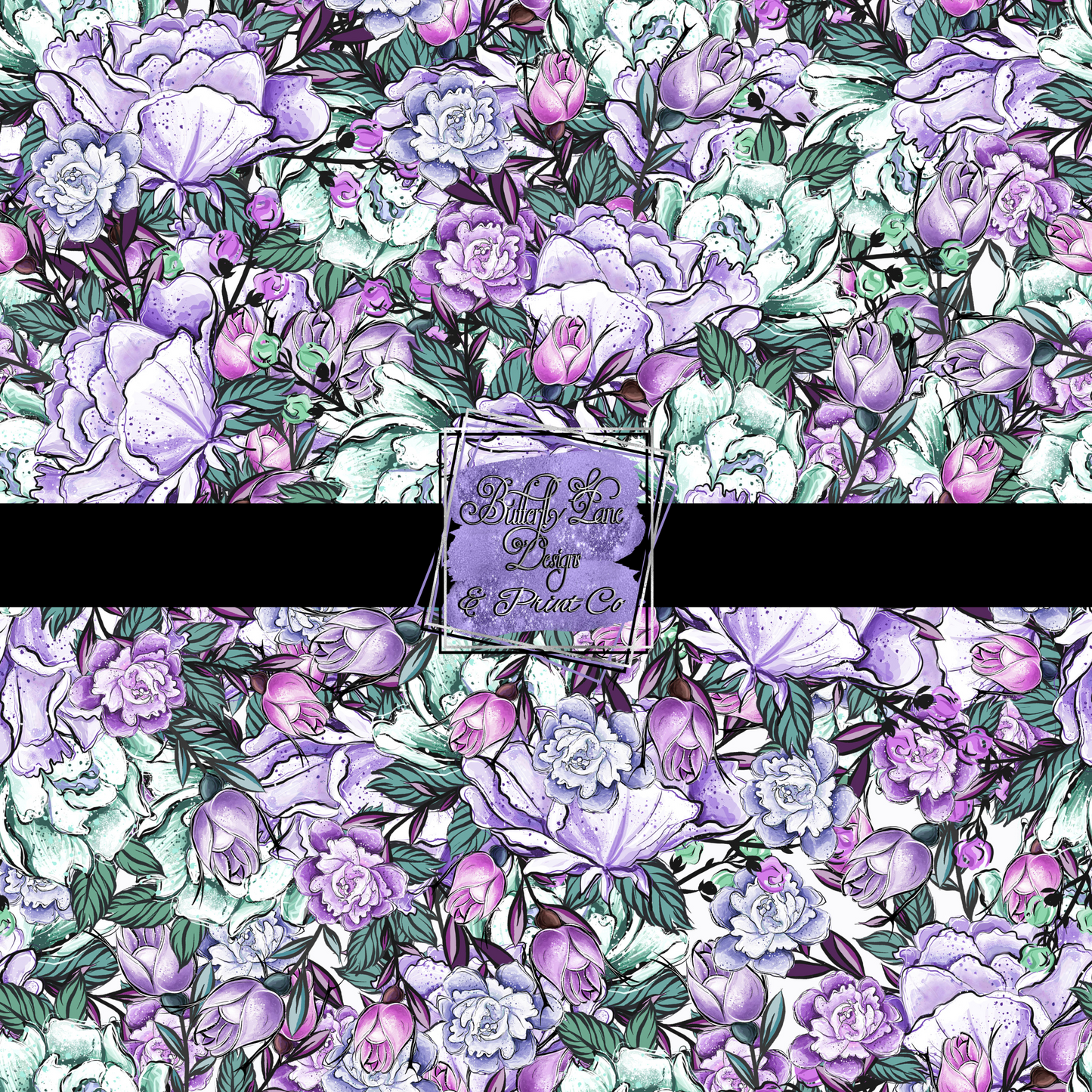 Mystic Purple florals PV 563- Patterned Vinyl