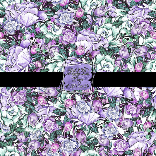 Mystic Purple florals PV 563- Patterned Vinyl