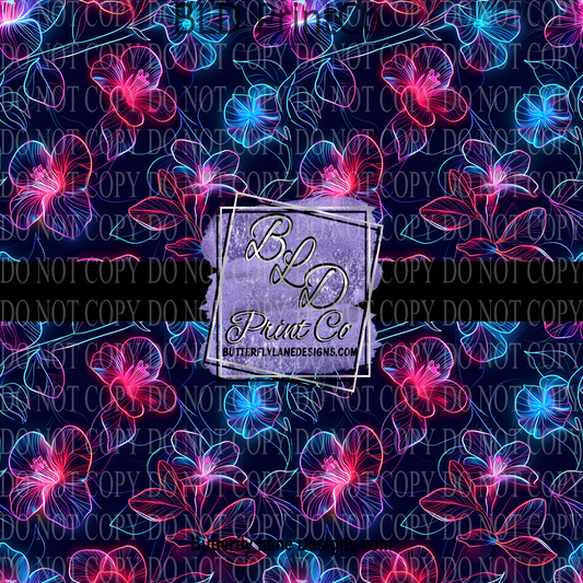 Neon Florals PV 1140::  Patterned Vinyl