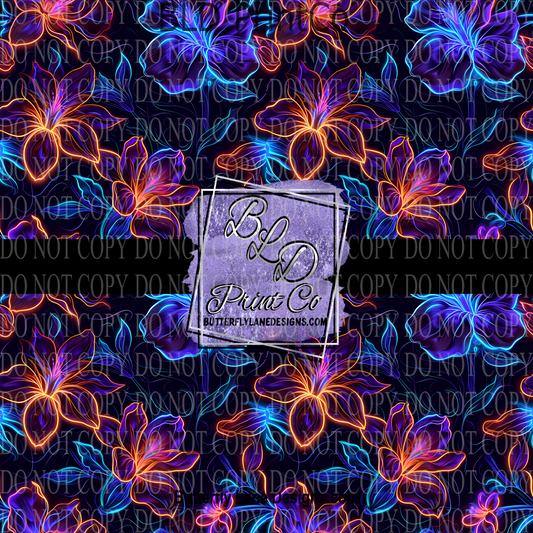 Neon Florals PV 1141  ::  Patterned Vinyl