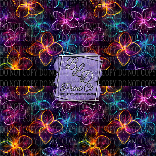 Neon Florals PV 1144 ::  Patterned Vinyl