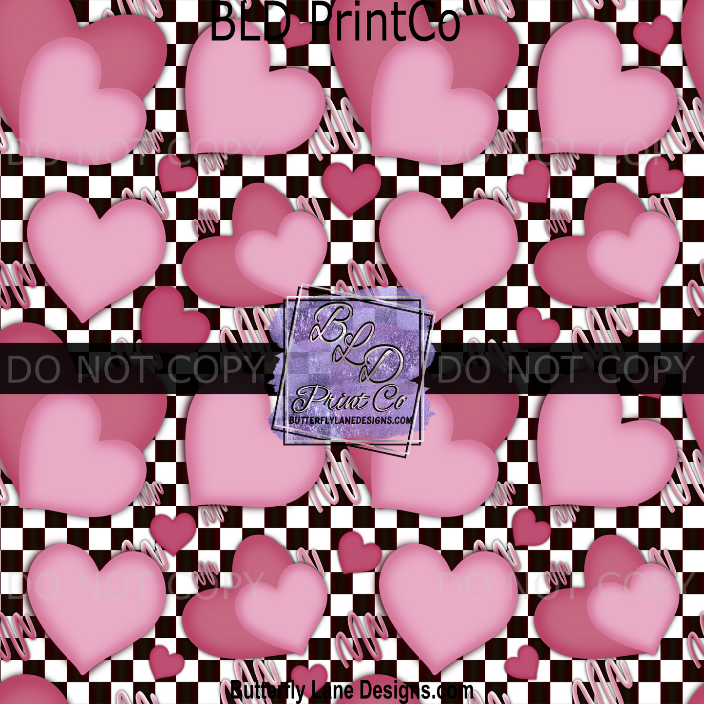 Hearts and hearts-black and white checkered BPV014 - BLD Exclusive