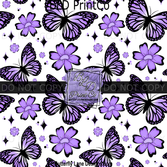 PV 0017 Purple Butterflies and florals- BPV0017- BLD Exclusive