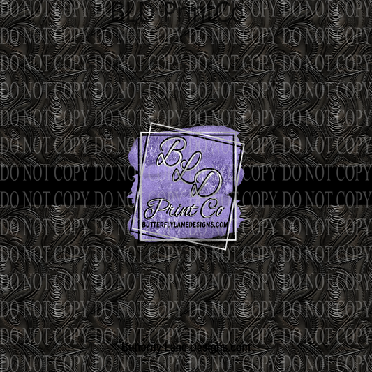 Black Tooled Leather - PV 1012   Patterned Vinyl