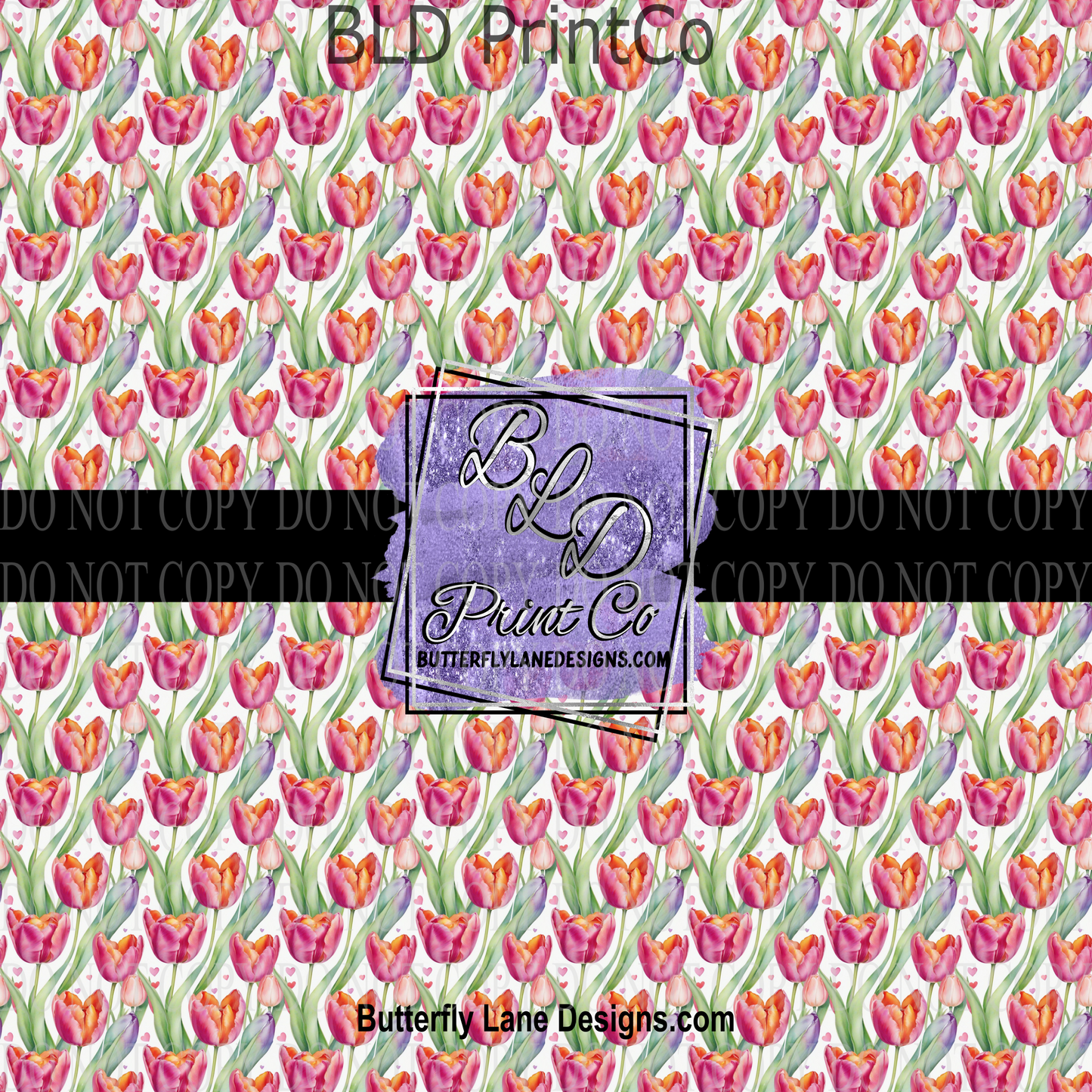 Watercolor tulips PV 1024  Patterned Vinyl