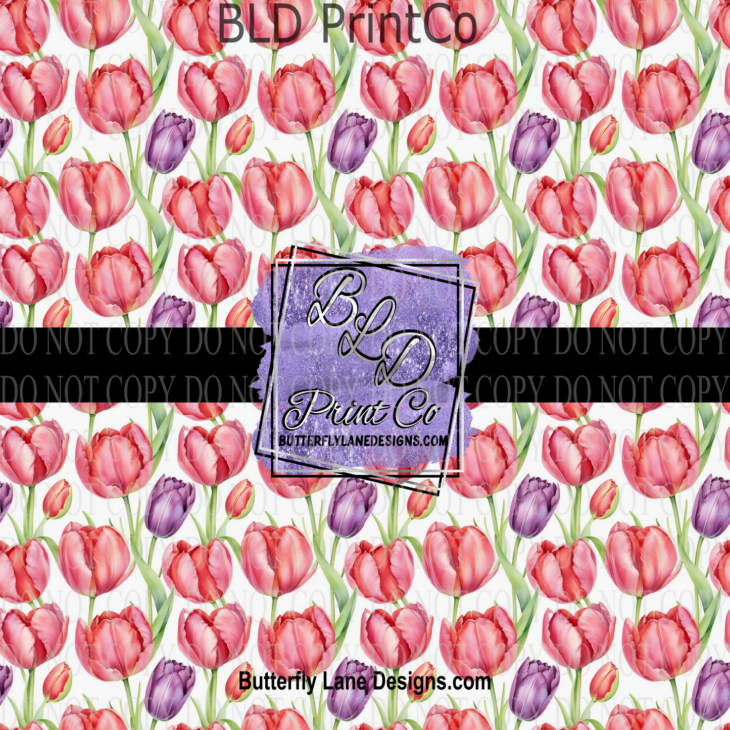 Watercolor tulips PV 1025  Patterned Vinyl