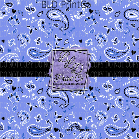 Blue Paisley- Bandana - PV 1030   Patterned Vinyl