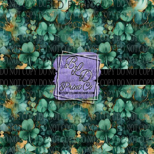 Watercolor Green Shamrocks - PV 1036   Patterned Vinyl