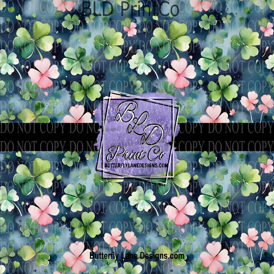 Watercolor Shamrocks - PV 1039   Patterned Vinyl