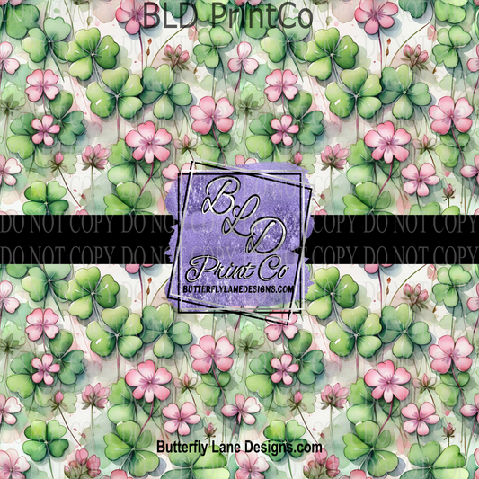 Watercolor Shamrocks - PV 1040   Patterned Vinyl