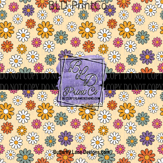 Boho style florals PV 1048  Patterned Vinyl