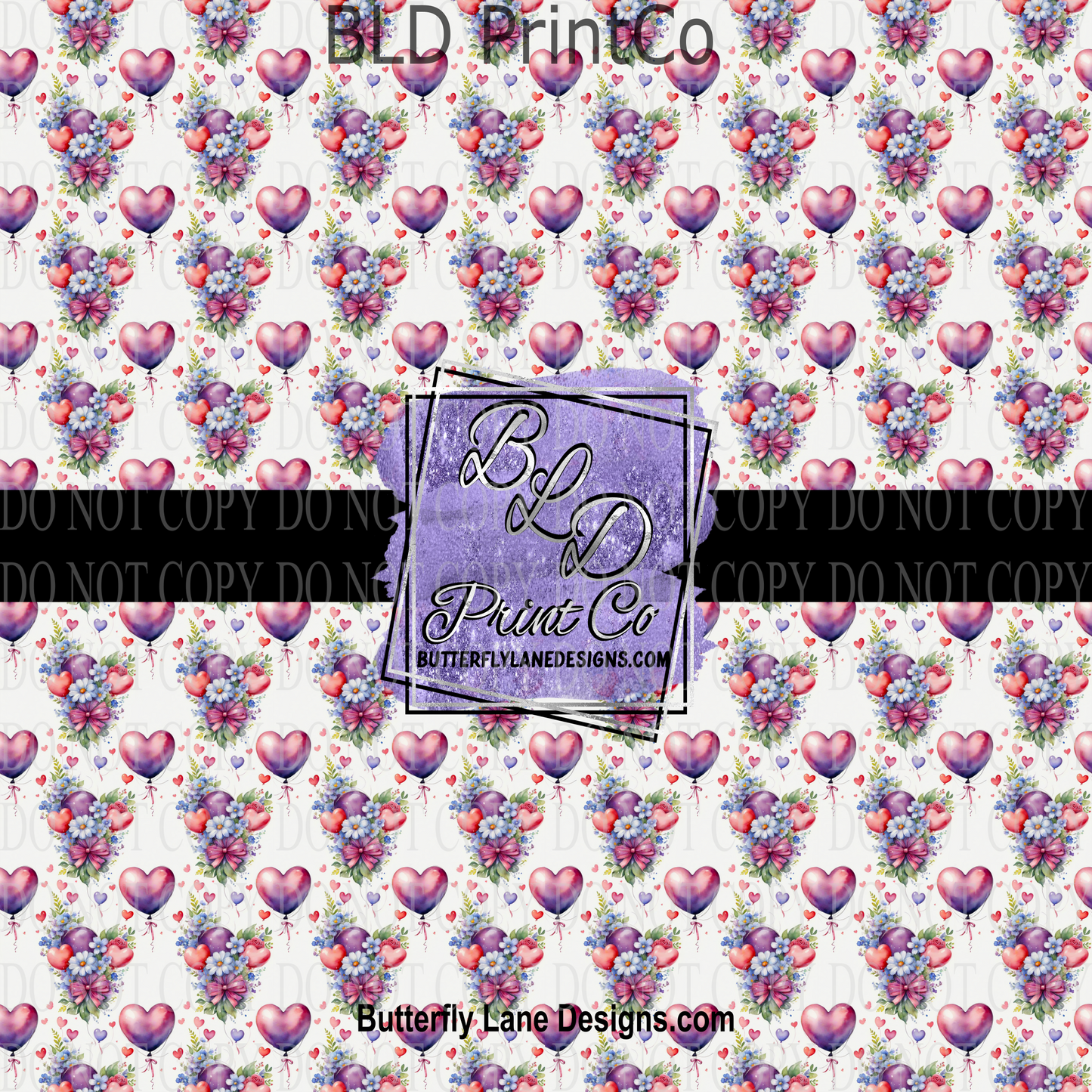 Spring Floral hearts PV 1049 - Pattern Vinyl