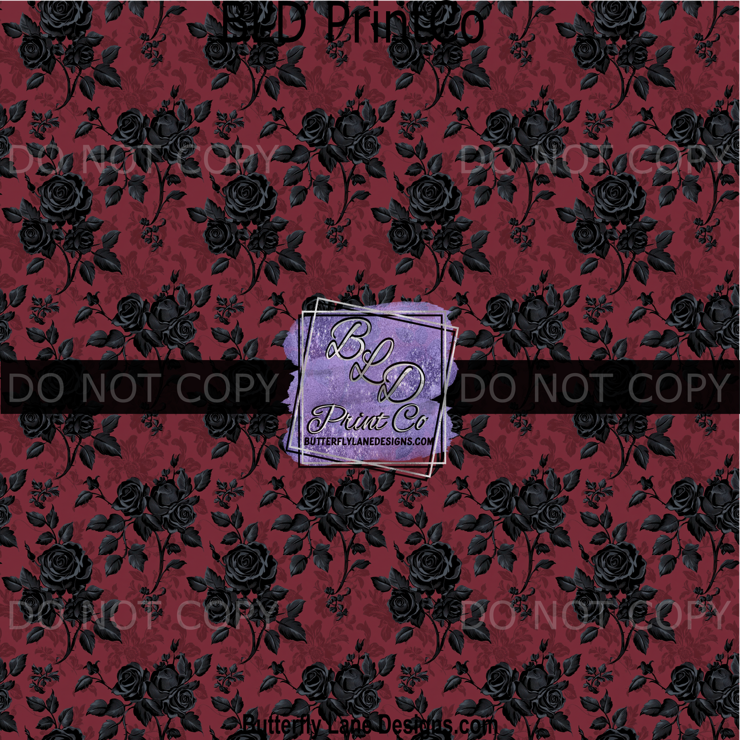 PV1820 Gothic Dark burgundy and black Roses