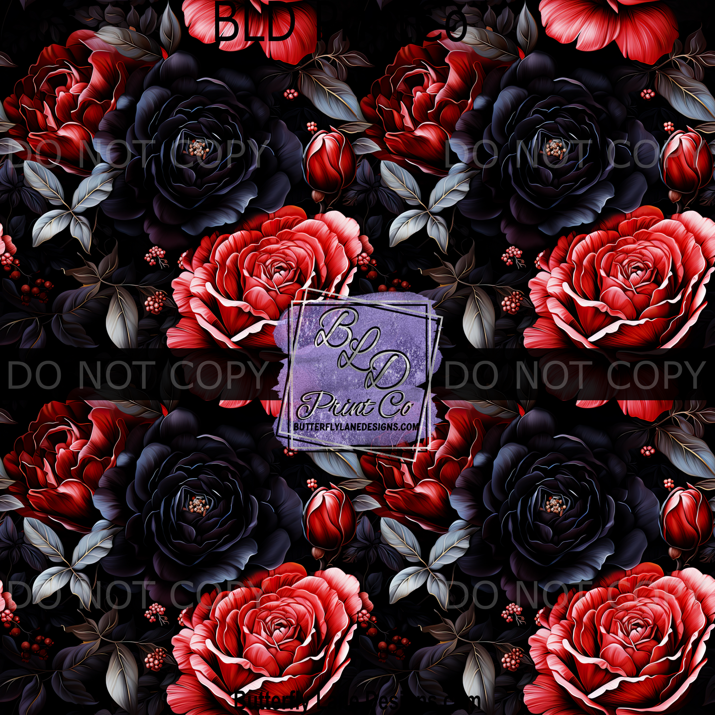 PV1833 Black and red roses