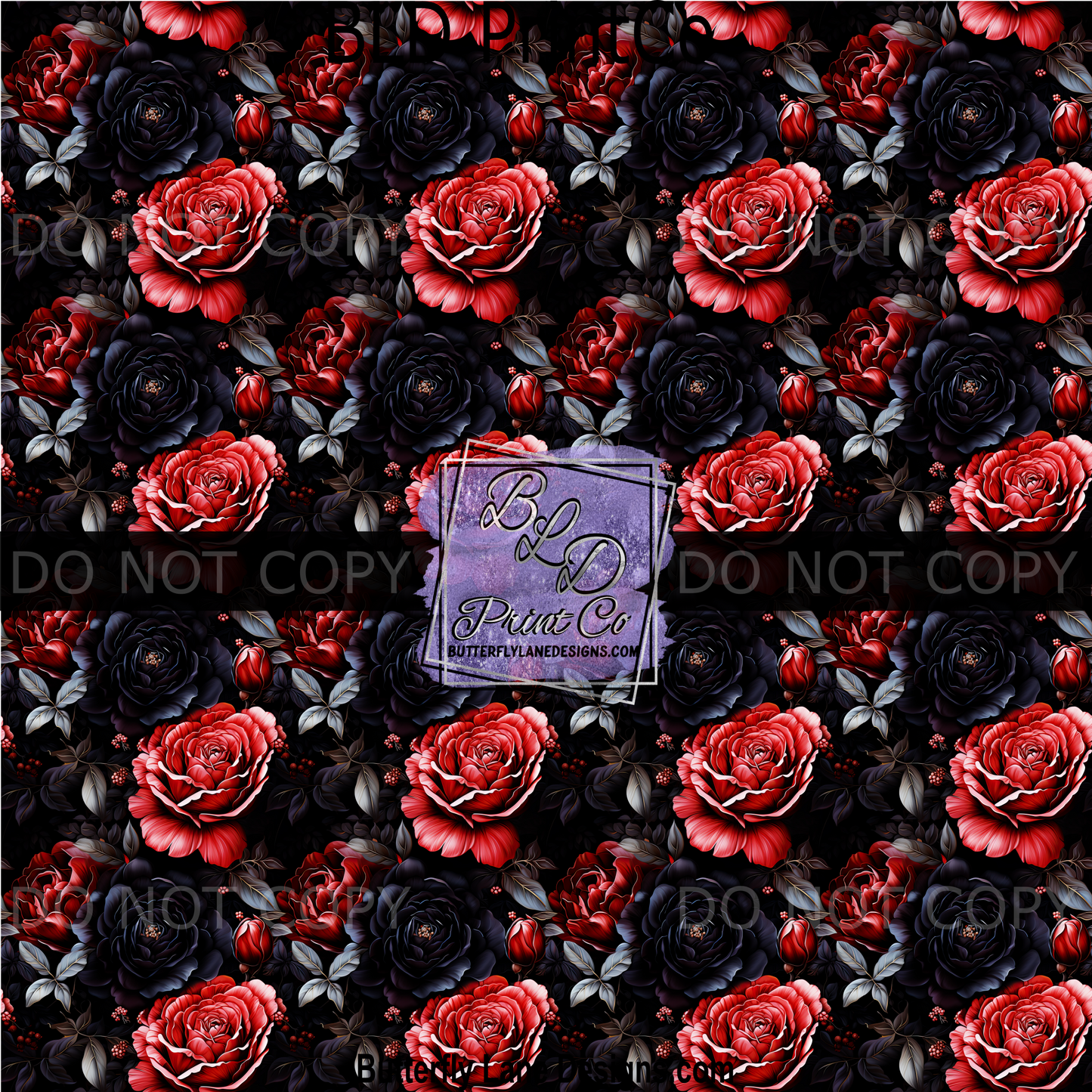 PV1833 Black and red roses