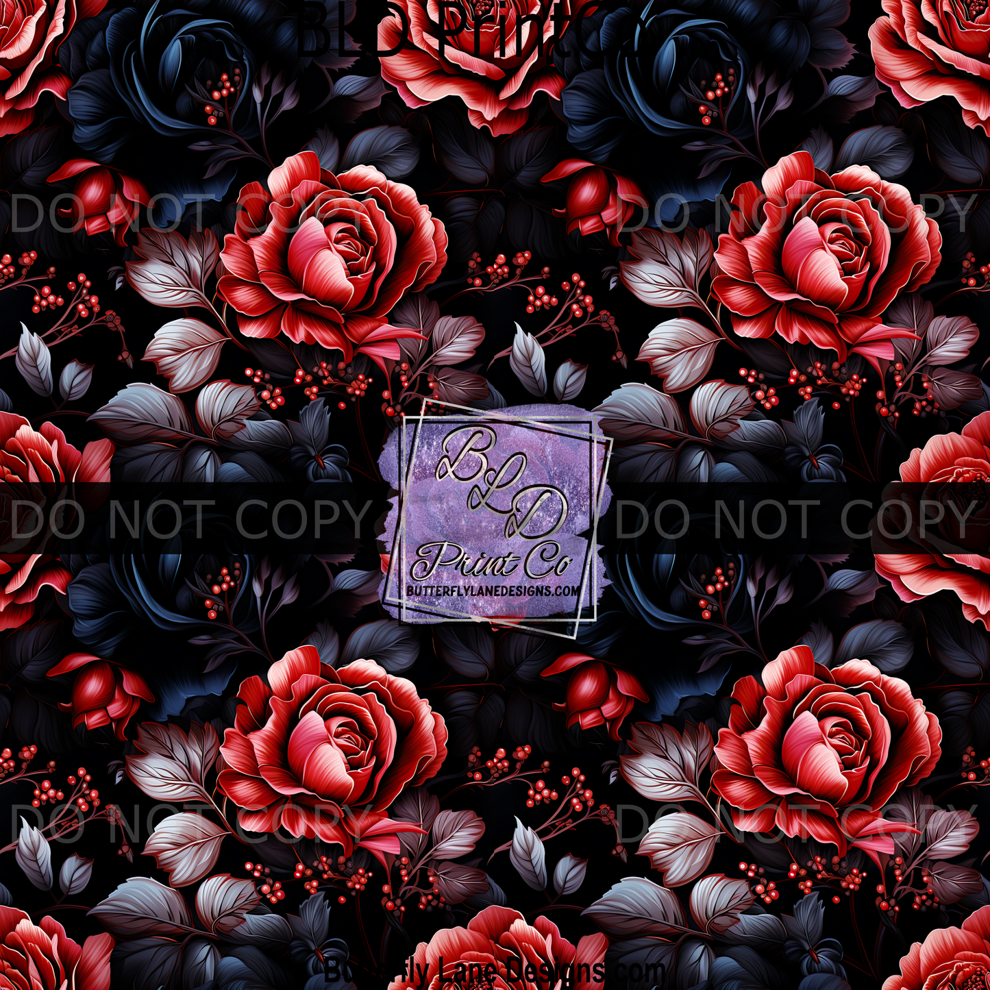 PV1835 Black and red roses