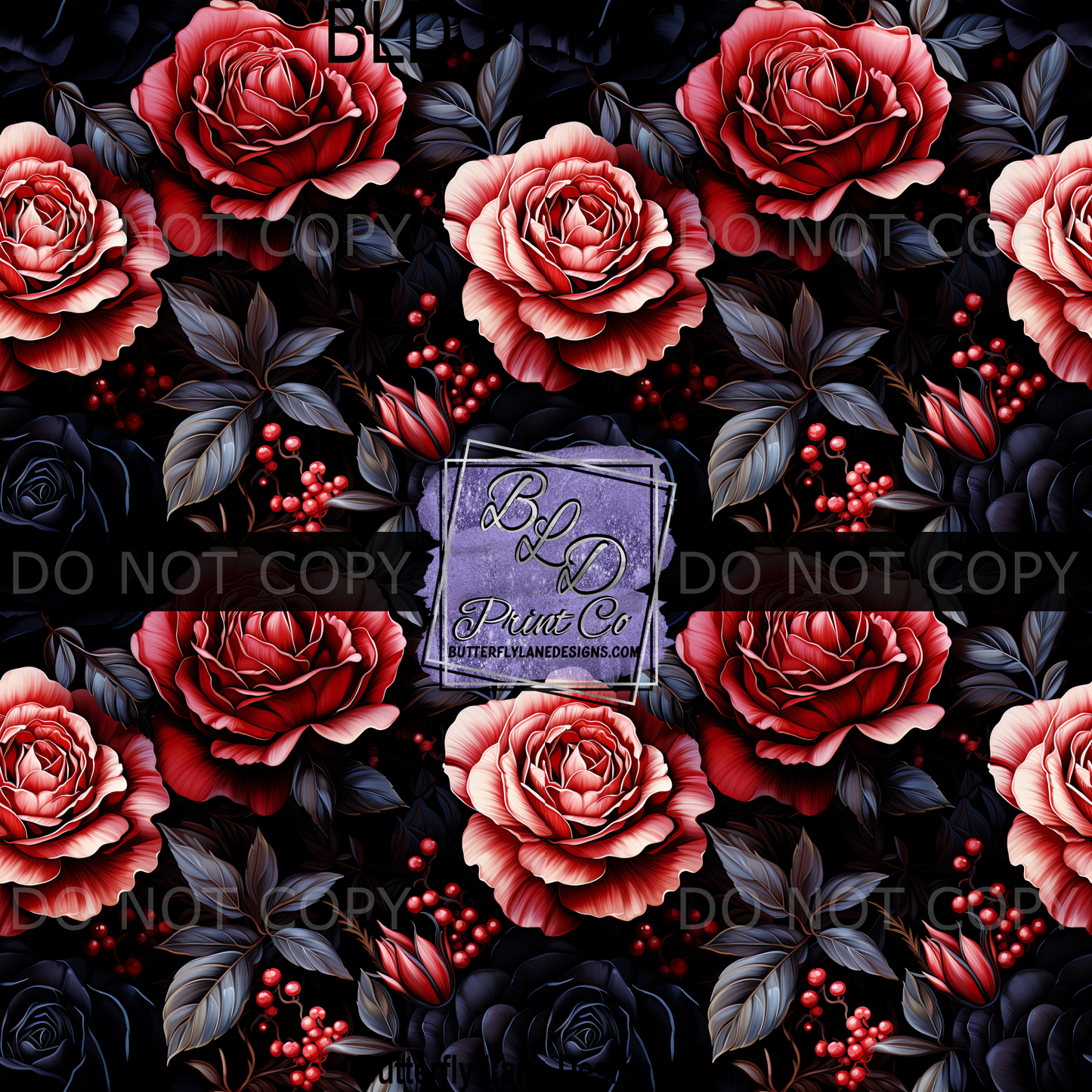 PV1836 Black and red roses