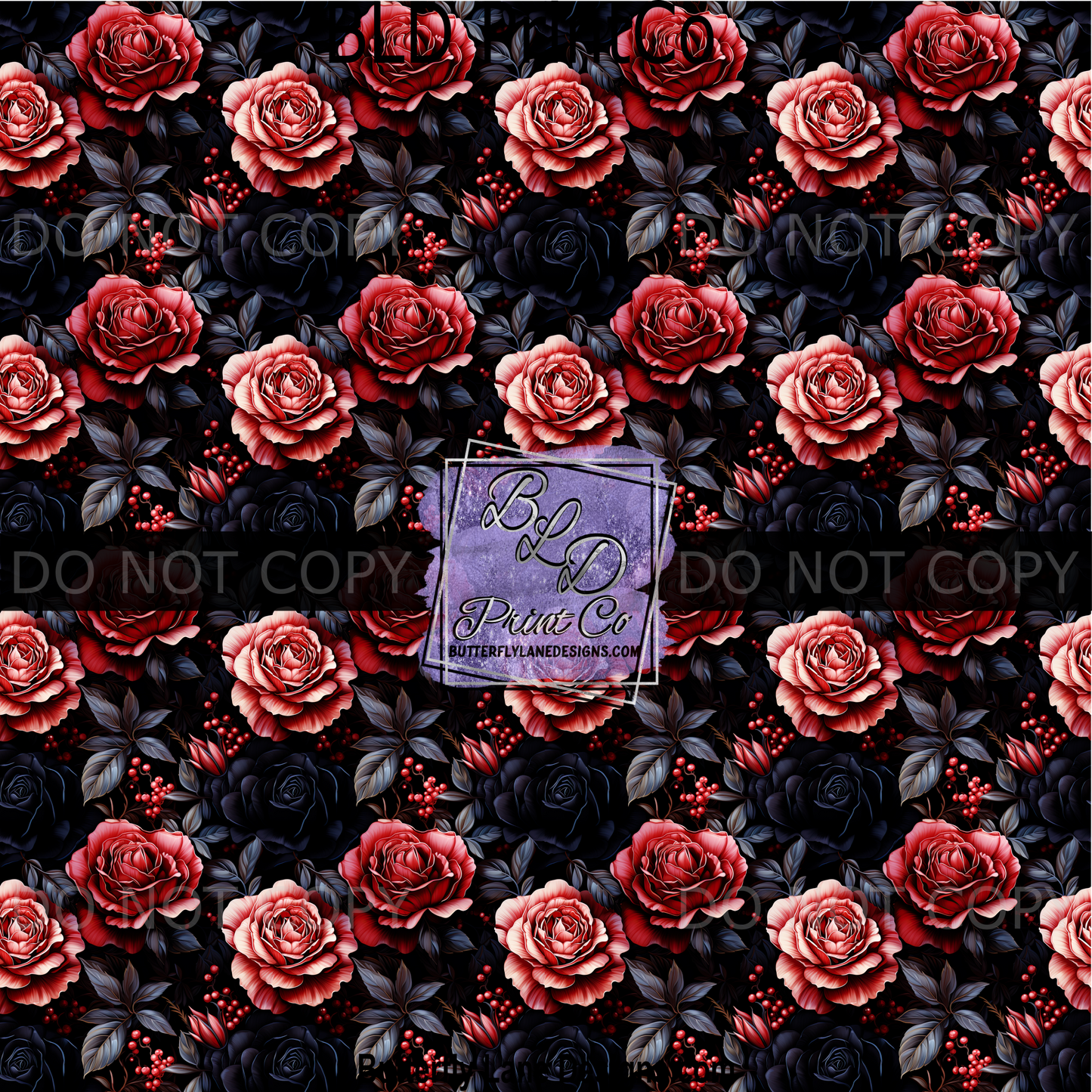 PV1836 Black and red roses