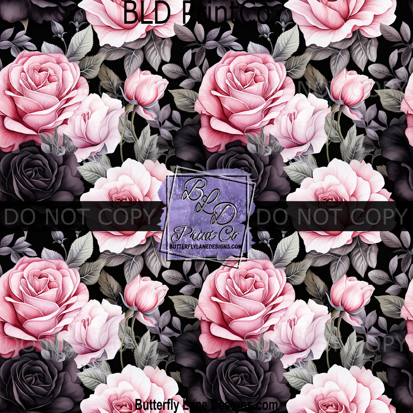 PV1841 Black and Pink Roses